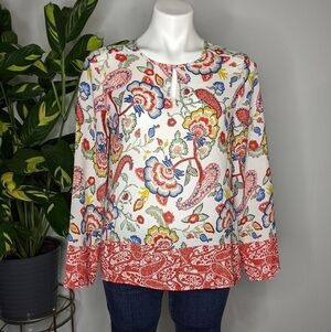 ✨3/$15 Violet & Claire floral paisley blouse size S
